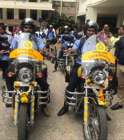 India's first UK led Motorbike Paramedics for Mumbai, Govt. of Maharashtra, India